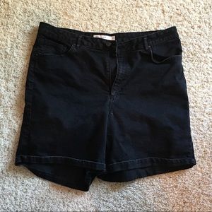 ASOS Curve Black High Waisted Shorts